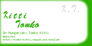 kitti tomko business card